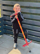 Kængurustylte QU-AX - Op til 30 kg - 3-6 år - Rød. - Billede 1