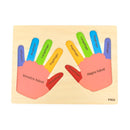 VIGA Knoppuslespil i træ - Hænder - 12 brikker - Billede 1