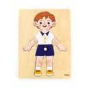 VIGA Knoppuslespil i træ - Dreng - 7 brikker - Billede 1