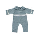 byASTRUP Dukketøj: 30-35 cm - Sparkedragt i blå strik. - Billede 1