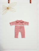 byASTRUP Dukketøj: 42-45 cm - Sparkedragt i rosa strik. - Billede 1