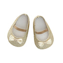 byASTRUP Dukkesko til dukker U/50 cm - Glitter Guld - 1 par. - Billede 1