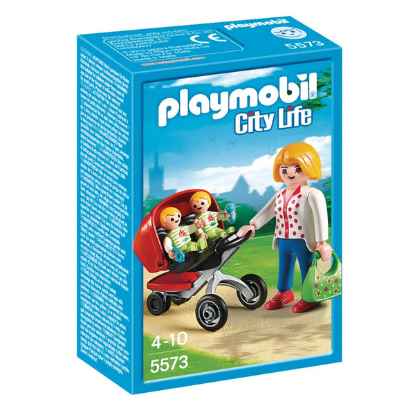 Playmobil City Life - Mor med tvillingebarnevogn - Fra 4 år. - Billede 1