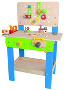 Værktøjsbænk stor fra Hape inkl. værktøj og træ. - Billede 1