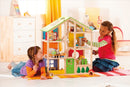 Dukkehus fra Hape i Træ - Inklusiv Møbler - Højde 74 cm. - Billede 1