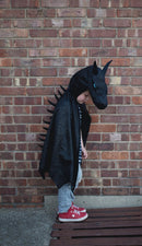 Udklædning - Sort Dragekostume - Fra 5-6 år. - Billede 1