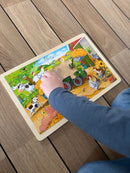 Puslespil fra Goki - Bondegård - 24 brikker.