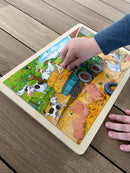 Puslespil fra Goki - Bondegård - 24 brikker.