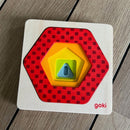 Puslespil fra Goki - Geometri med 5 lag - 5 Brikker.