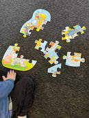 XXL Dyrepyramide puslespil fra Goki - 17 brikker.