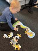 XXL Dyrepyramide puslespil fra Goki - 17 brikker.