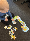 XXL Dyrepyramide puslespil fra Goki - 17 brikker.