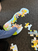 XXL Dyrepyramide puslespil fra Goki - 17 brikker.