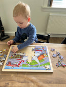 Træpuslespil - Lufthavn - 96 brikker - Fra 4 år