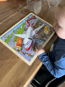 Træpuslespil - Lufthavn - 96 brikker - Fra 4 år