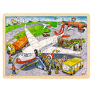 Træpuslespil med motiv af en lufthavn - 96 brikker. - Billede 1