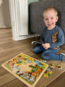 Puslespil fra Goki - Afrikas dyr - 48 brikker.