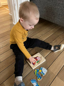 Puslespil fra Goki - Fisk med 4 lag - 11 Brikker.