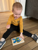 Puslespil fra Goki - Fisk med 4 lag - 11 Brikker.