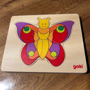 Puslespil fra Goki - Sommerfugl med 4 lag - 11 Brikker.