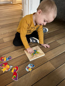 Puslespil fra Goki - Sommerfugl med 4 lag - 11 Brikker.