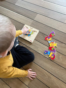 Puslespil fra Goki - Sommerfugl med 4 lag - 11 Brikker.