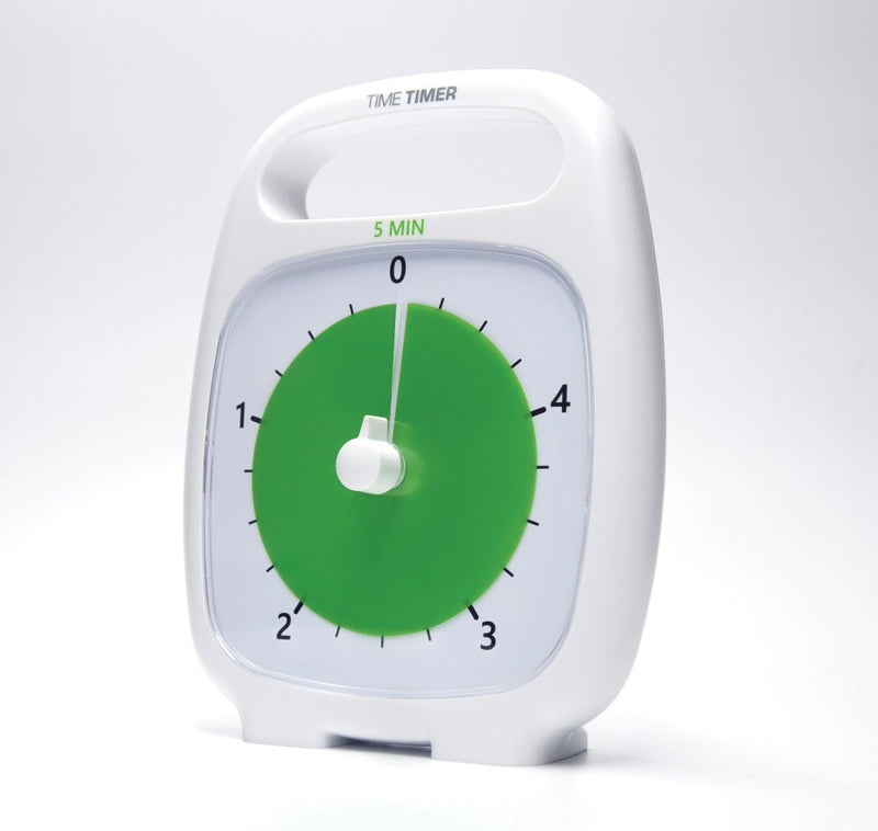 Time Timer PLUS visuelt ur med alarm - 5 min - Hvid farve. - Billede 1