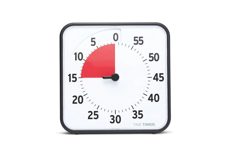 Time Timer 8" visuelt ur med alarm - 20 x 20 cm - Sort farve. - Billede 1