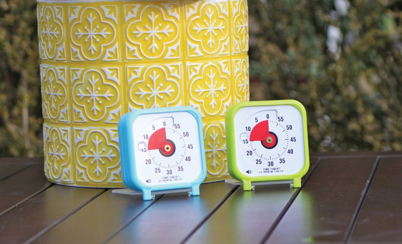 Time Timer 3" visuelt ur med alarm - 7,5 x 7,5 cm - Turkisblå farve. - Billede 1