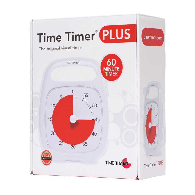 Time Timer PLUS visuelt ur med alarm - 60 min - Hvid farve. - Billede 1