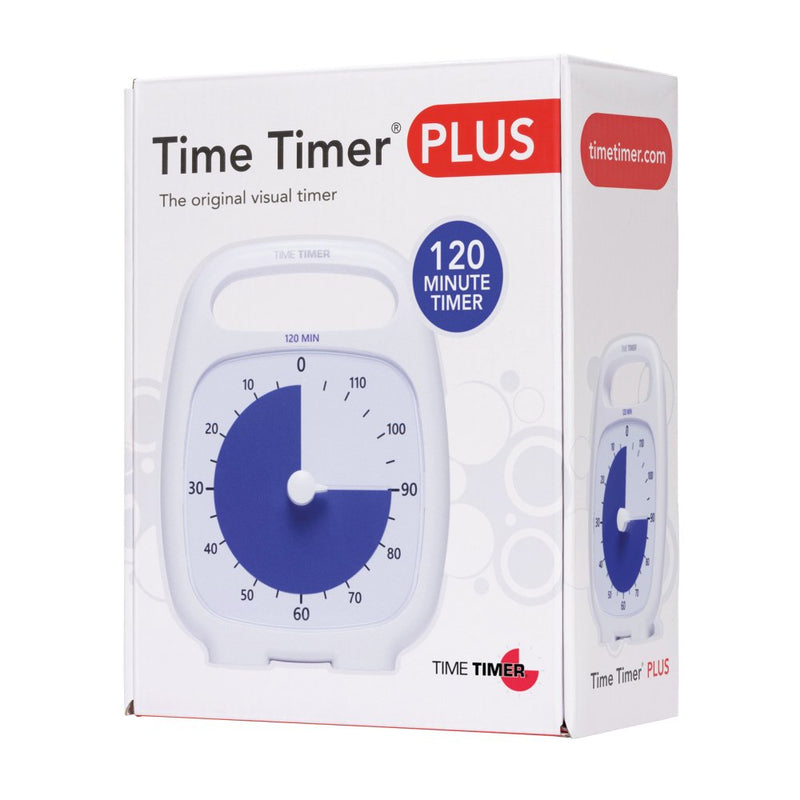Time Timer PLUS visuelt ur med alarm - 120 min - Hvid farve. - Billede 1