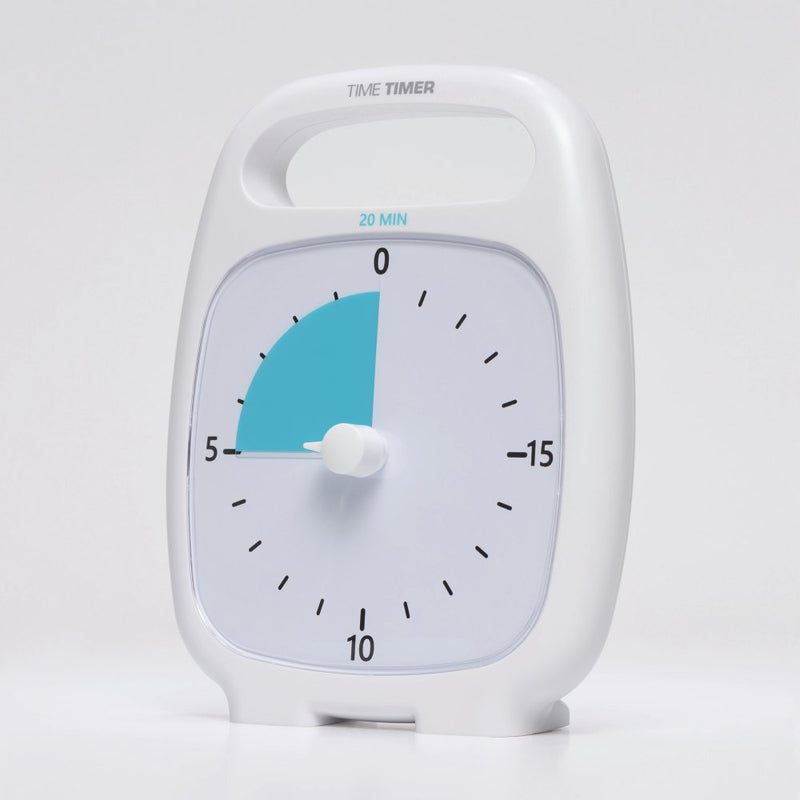 Time Timer PLUS visuelt ur med alarm - 20 min - Hvid farve. - Billede 1