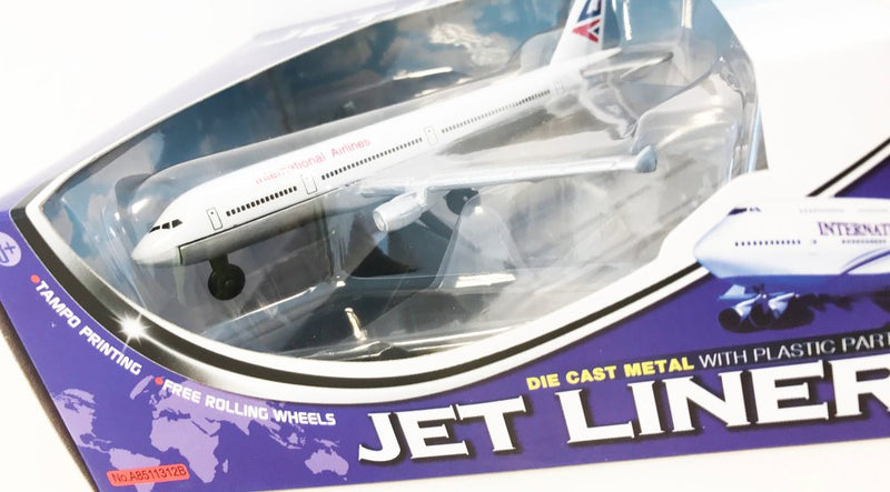 International Airlines Metal Fly med Plasthjul - 1 stk. - Billede 1