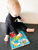 Knoppuslespil med Tøj - 4 brikker - Viga - Fra 12 mdr - Billede 1