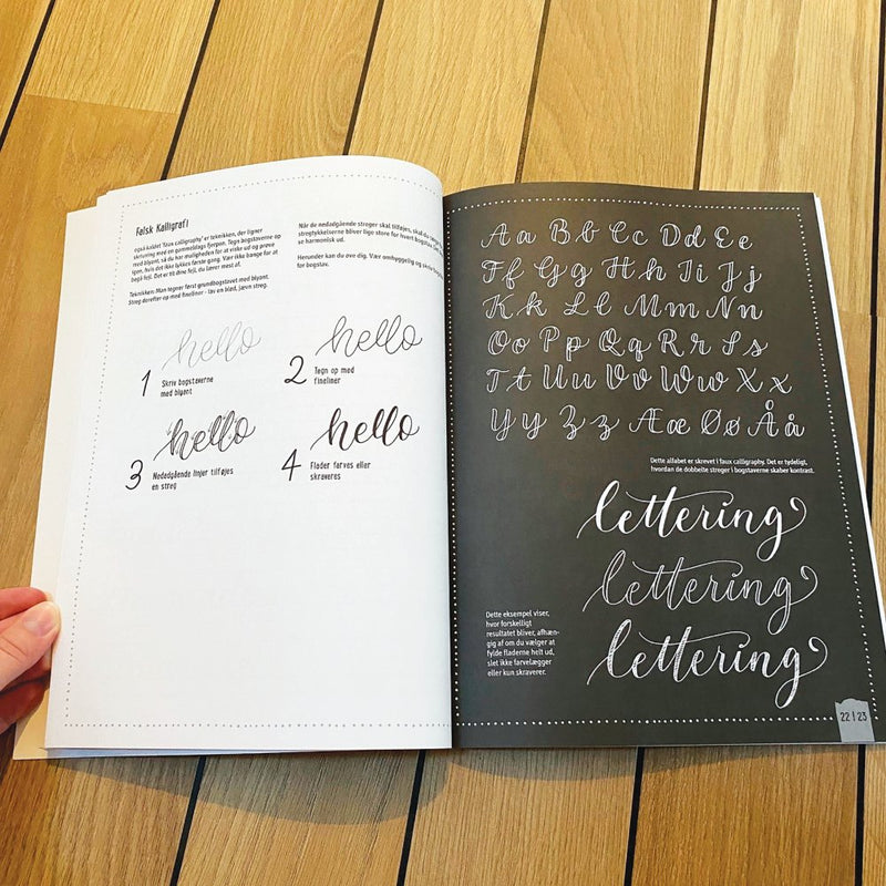 Malebog - Hand Lettering - Øvehæfte til Bogstaver - Unicorn - Billede 1