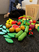 Legemad i træ fra MaMaMeMo - Frugt & Grønt - 70 dele.