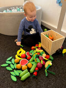 Legemad i træ fra MaMaMeMo - Frugt & Grønt - 70 dele.