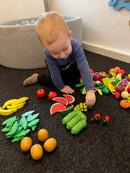 Legemad i træ fra MaMaMeMo - Frugt & Grønt - 70 dele.