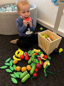 Legemad i træ fra MaMaMeMo - Frugt & Grønt - 70 dele.