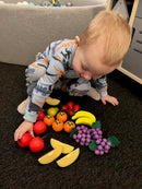 Legemad i træ fra MaMaMeMo - Frugt - 24 dele.