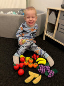 Legemad i træ fra MaMaMeMo - Frugt - 24 dele.