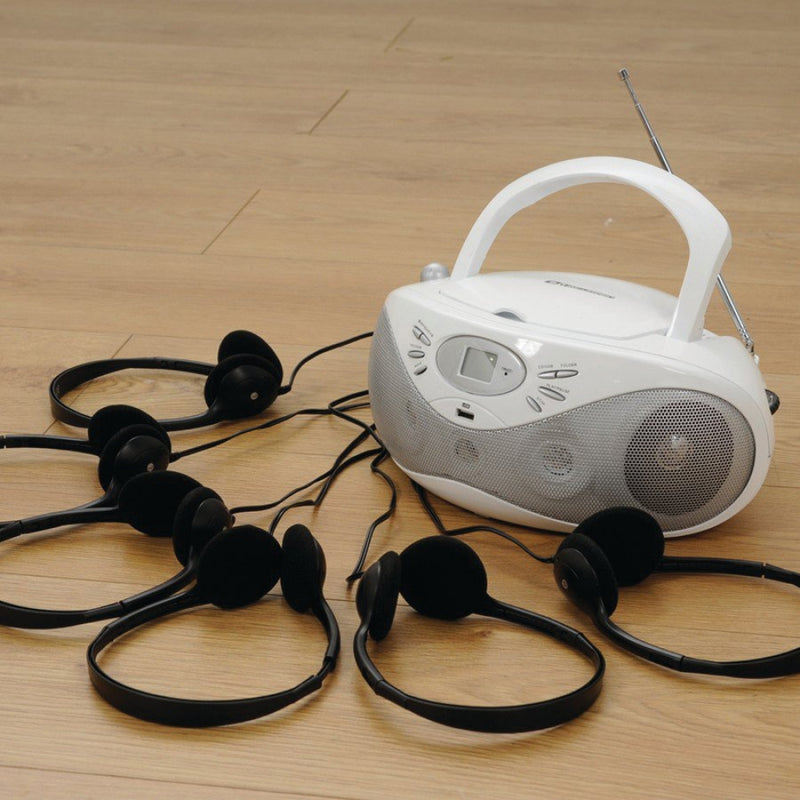 Easi-Listener bærbar CD/MP3 afspiller med 6 stik til høretelefoner. - Billede 1