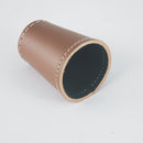 Raflebæger af læder med grønt filt Ø:6,5 x H:9 cm - 1 stk. - Billede 1