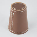 Raflebæger af læder med grønt filt Ø:6,5 x H:9 cm - 1 stk. - Billede 1