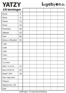Yatzy blokke A6 3-pakning fra Legebyen.dk - til 6 terninger. - Billede 1