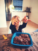 Kinetic Sand - Sandkasse med 455 gram magisk sand - Lilla farve. - Billede 1