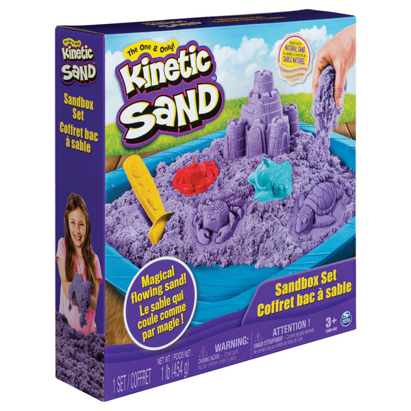 Kinetic Sand - Sandkasse med 455 gram magisk sand - Lilla farve. - Billede 1