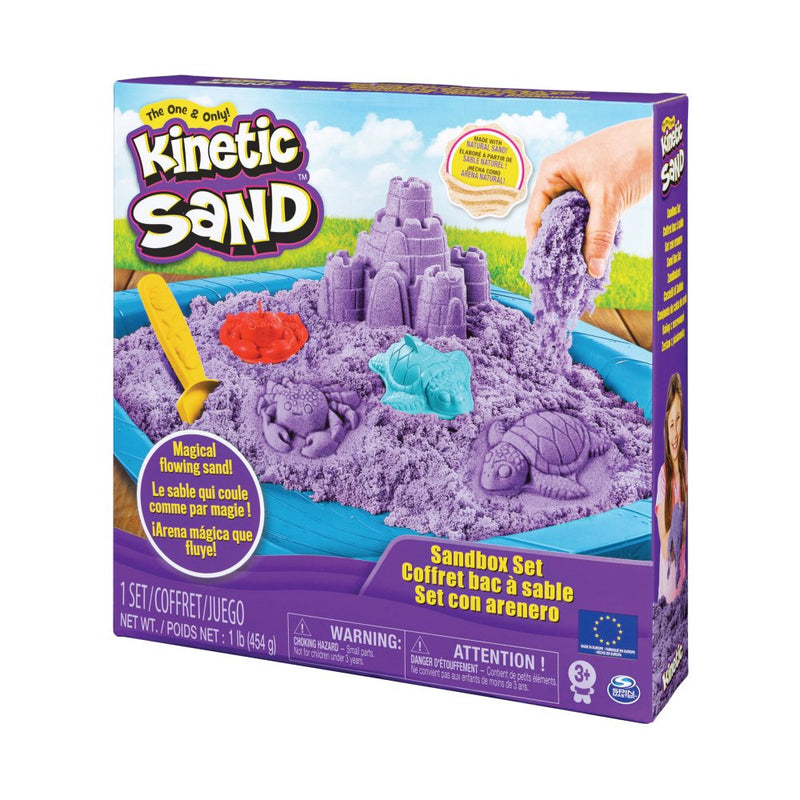 Kinetic Sand - Sandkasse med 455 gram magisk sand - Lilla farve. - Billede 1