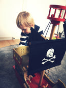 Piratskib i træ fra Papo - 55 x 14,5 x 51 cm. - Rød - Billede 1