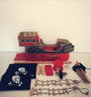 Piratskib i træ fra Papo - 55 x 14,5 x 51 cm. - Rød - Billede 1